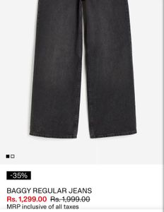 Y2k H&amp;M Charcoal Baggy Jeans