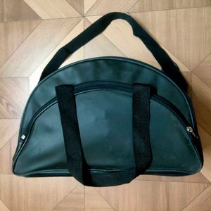 Black Leather Bag  ( GYM Travel Handbags Backpack)