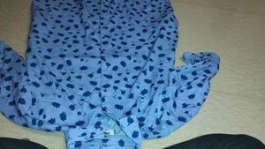 Blue Floral Print  Long Shirt