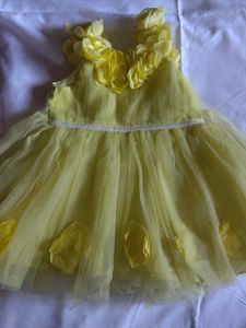 Yellow Floral Baby Dress