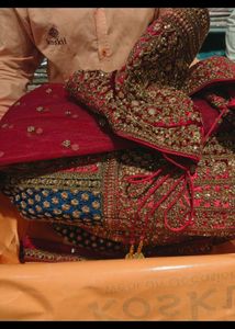 zariwork velvet Bridal Lehenga Choli [Brand New]