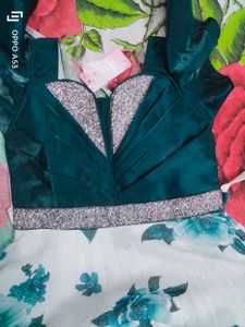 Floral Green Ethnic Gown