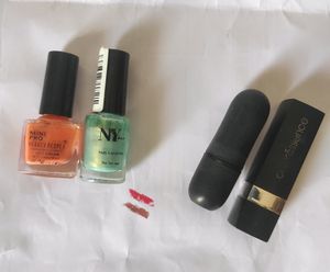 Combo Of 2 Lipstick &amp;  Nail Polish