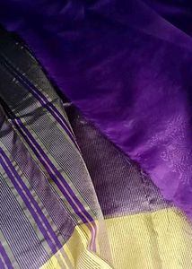 Elegant Purple &amp; Gold Saree
