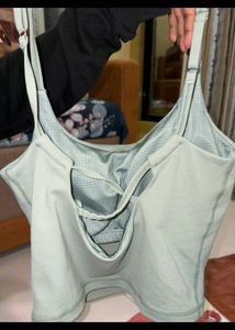 SAP GREEN CAMI TOP With Criss Cross Back (Padded)