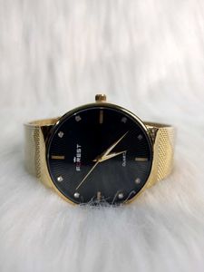 FOREST Men Black Dial & Gold Toned