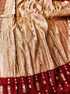 Pure Silk Vintage Golden Mulberry Banarasi