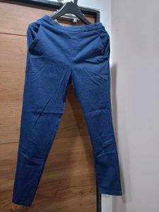 (Go Colors)Navy Blue Slim Fit Pants👖