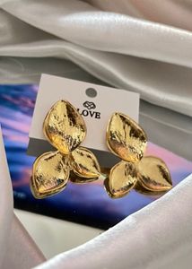 Gold Leaf Statement Earrings