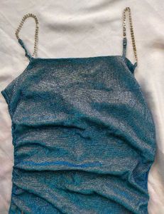 (Urbanic) Glittery Blue Rhinstone Chain Dress💙🔵