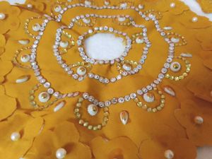 Mustard Embellished Dress &amp; Straps