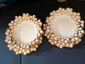 Designer Tea Cup Plate Trinket Dishes (Set of 2)