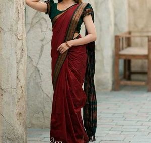 Elegant Maroon Saree
