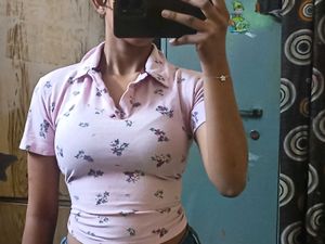 Polo Crop Shirt For Women