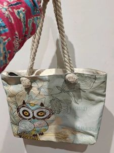Owl Print Tote Bag