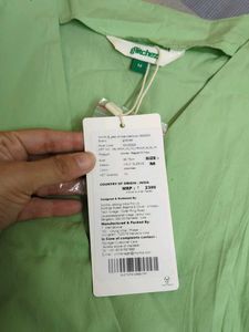 New Green Double Button Blouse