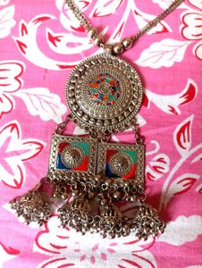 Ethnic Silver Necklace