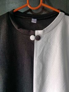 Black and White Color Block Dress