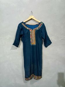 Elegant Blue Embroidered Salwar suit