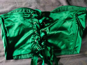 Shiny Sexy Shein Strapless Corset Top