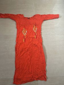 Elegant Orange Kurta