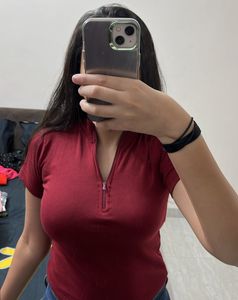 Maroon colour Top