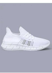 White Knit Sneakers