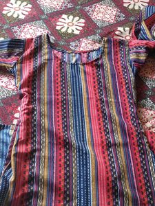 Striped Bohemian Kurta 🎀 Leggings Combo