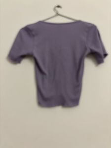 Ribbed Tie-Front Top