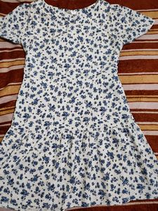 Cute Floral Print Mini Dress