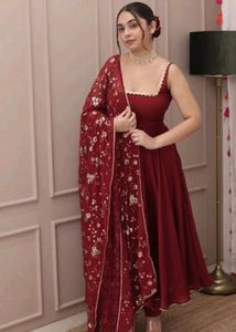 Full Flair Anarkali Gown With Dupatta