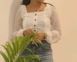 Beautiful 😍White Crop Top For Women