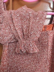 Floral Long Sleeve Crop Top