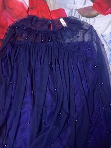 Blue Pearl Party Wear Top