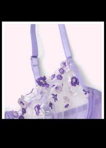 Floral Lace Embroidery Lingerie Set