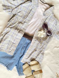 Plaid Button-Down Shirt