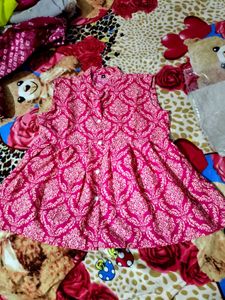 Red Patterned Top - Size M