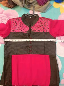 Silk Party Wear Long Kurti, Unused