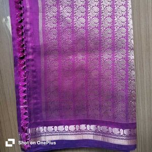 Kanjeevaram pretty Purple Saree with Border