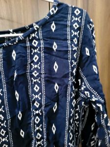 Navy Boho Blouse