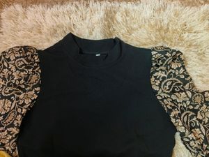 Beautiful High Neck Black Top