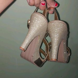 Sparkly Gold Heels
