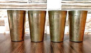 Vintage Brass Tumblers (Set of 4)