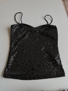 Sequin Black Top