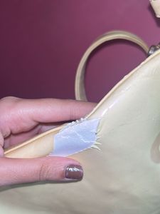 Floral pearl embellished purse
