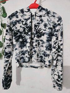 Tie-dye Crop Hoodie