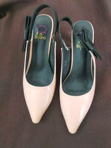 Pink Bow Slingback Heels