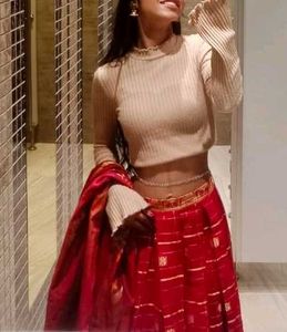 Ethnic Lehenga Choli with top