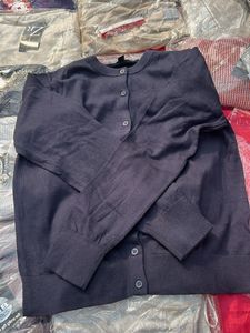 Navy Cardigan Sweater