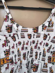 Printed Tank Top/Sleeveless Short Kurti